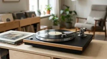 Beste platespiller illustrert som platespillere hos Hifivalg
