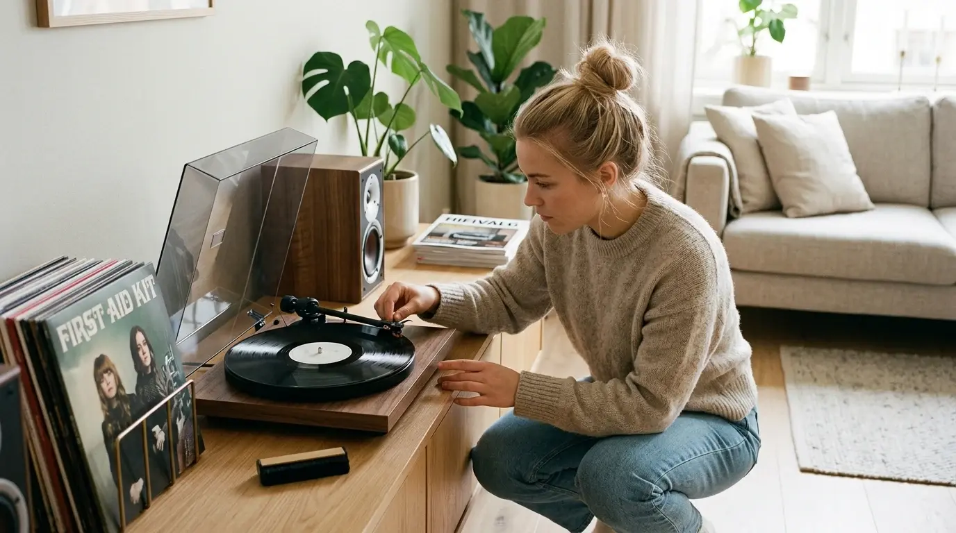 Nybegynner illustrert som platespillere hos Hifivalg