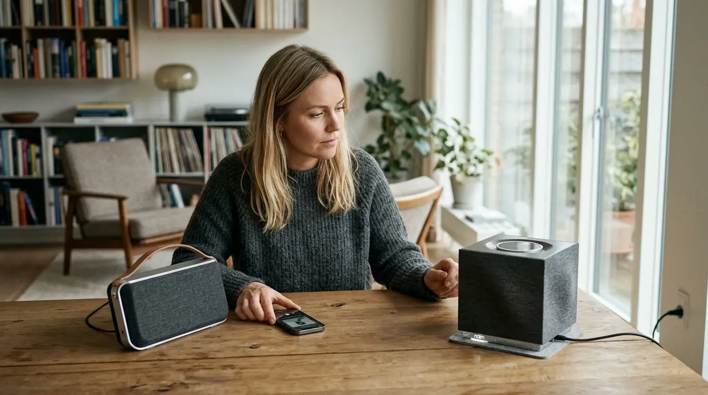 Bluetooth vs WiFi illustrert som guider hos Hifivalg